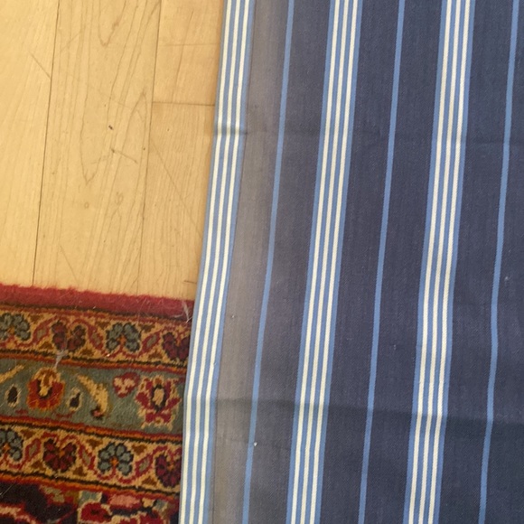 Pottery Barn Kids Denim Striped Black Out Curtain Panels 44” X 96” Set - Picture 3 of 7